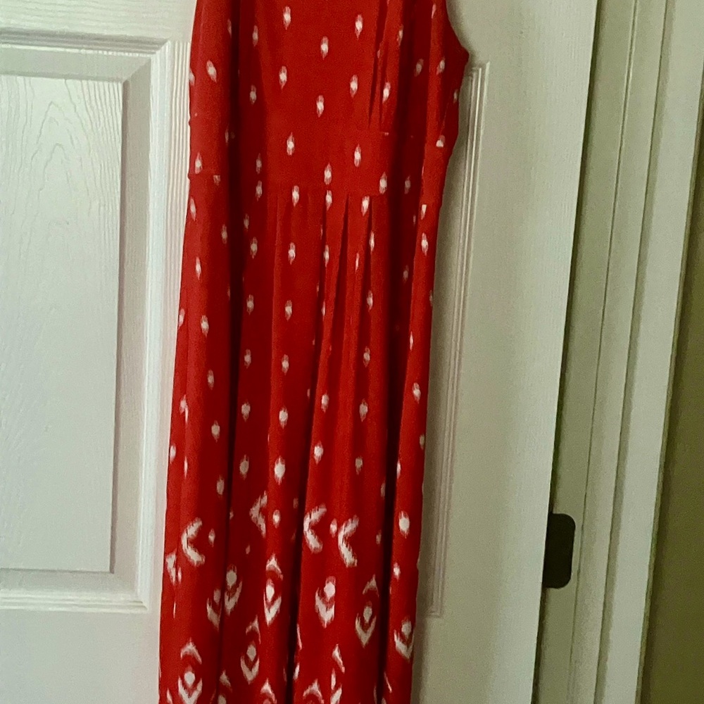 Covington orange Dress with White Accents